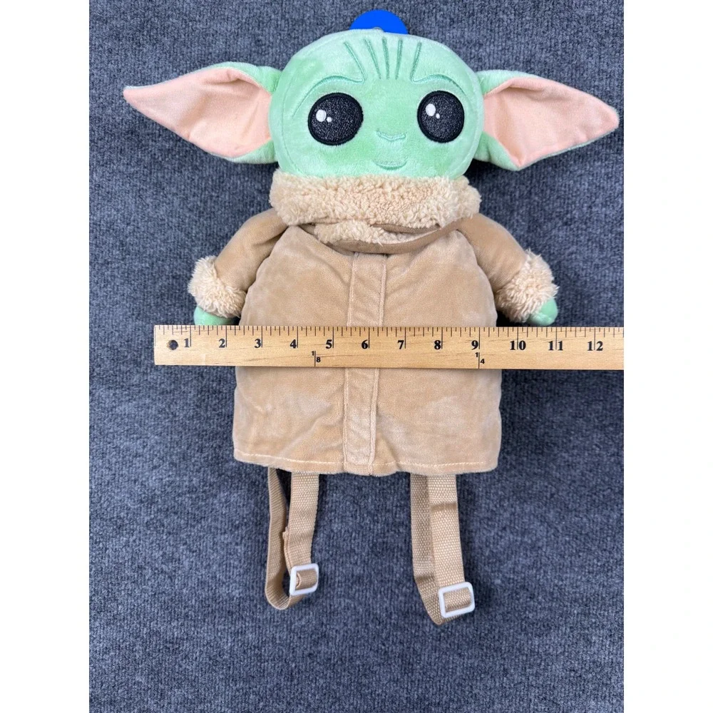 Star Wars Mandalorian Grogu Plush Backpack The Child Bioworld Green Tan 12